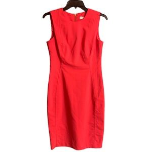 Calvin Klein Pink Sleeveless Zippered Sheath Dress Size 4